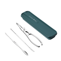 German Seiko crab-eating tool crab eight-piece crab-eating scissors for peeling crabs artifact stainless steel 304 crab claw clip