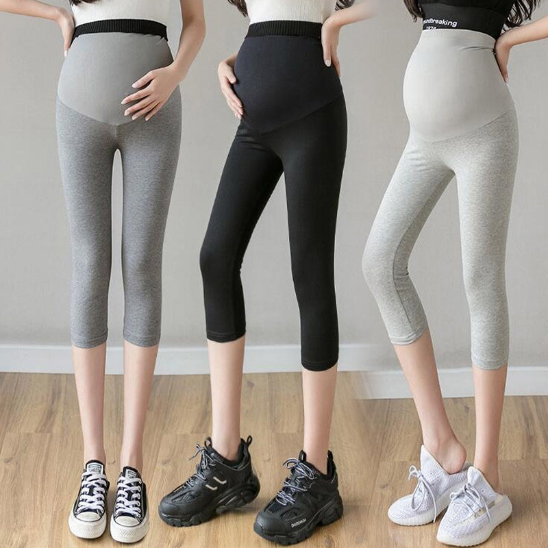 Pregnant Woman Pants Summer Thinnest Exterior Wearing 70% Nets Pants Spring Belly Abs No Mark Yoga 90% Sports Pants Summer Dress