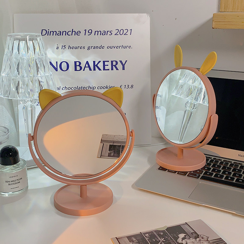 Web red wind mirror female desktop home bedroom dorm room students portable dresser