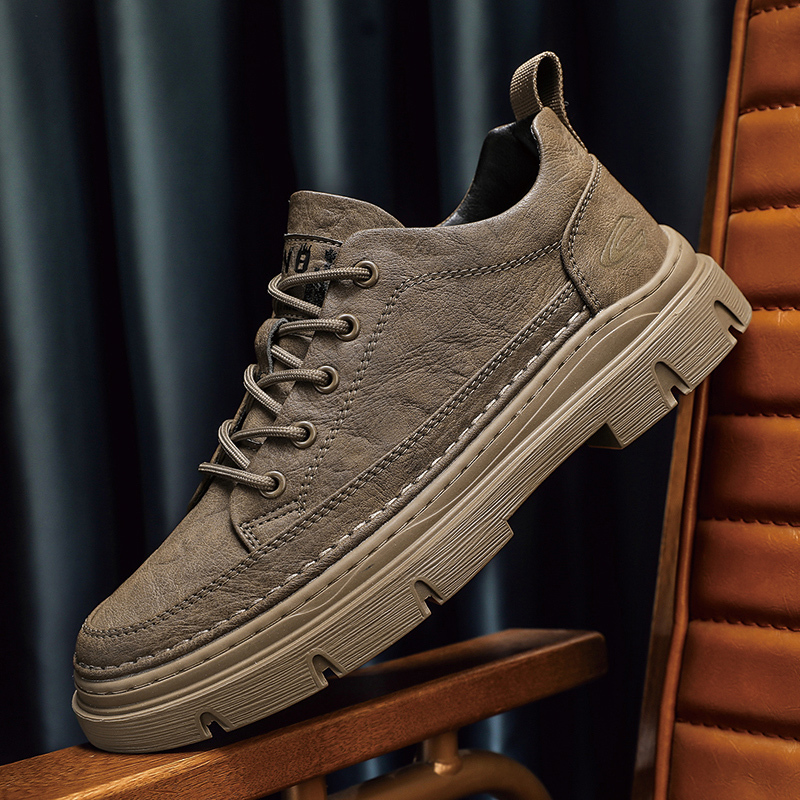Мужская повседневная кожаная обувь camel dynamic в немецком стиле; коллекция 2025 года; сезон осень-зима; новая кожаная обувь; нескользящие ботинки Martin на мягкой подошве