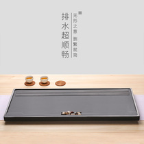 Stone craftsman natural whole black gold stone tea plate Stone office household stone simple black gold stone tea table