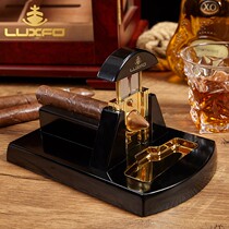 LUXFO cigar cutting head desktop sharp stainless steel cigar cutter set snow plus scissors portable cutting tool