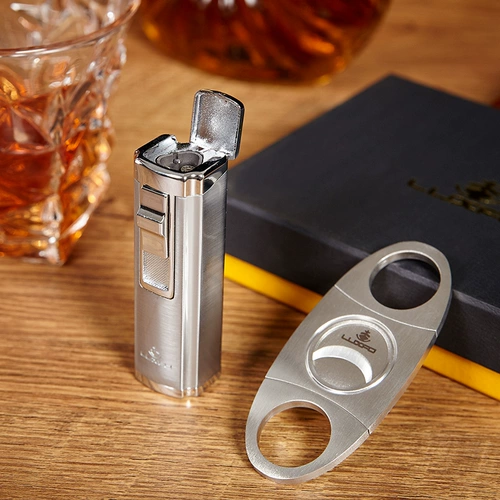 LUXFO Langyou Сигара с сигарной рукавом, покрытый рукавом, сигарет, сигарет, сигарет, устройство для выреза