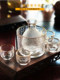 German Light Luxury Cup and Wine Set, Sake Pot Set, Glass Wine Warmer, Hot Wine Pot, Household Liquor Cup, Coffee Hammer