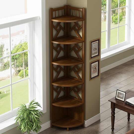 German Light Luxury Storage Rack Bookshelf Living Room Corner Cabinet Wall Corner Cabinet Dining Room Cabinet Sofa Triangle Cabinet Side Cabinet Tea Cabinet
