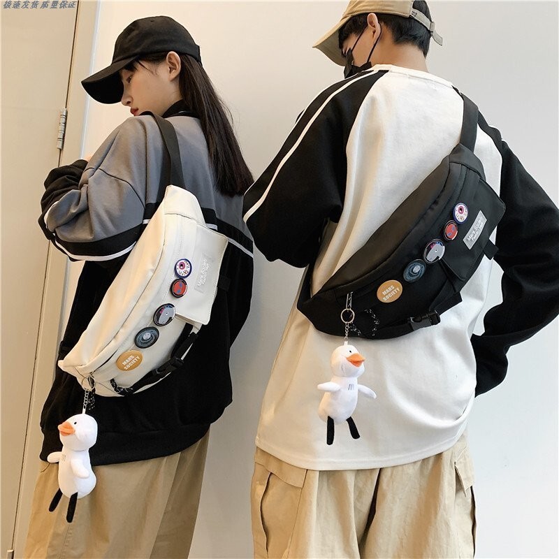 Trendy Brand Crossbody Bag Casual Japanese Style Small Backpack Chest Bag Shoulder Bag 2026 New Model Men's Waist Bag Durable and Sturdy