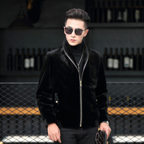 Mink fur coat mens whole mink fur fur leather grass mens fur coat mens mink jacket fashion hainin leather clothing