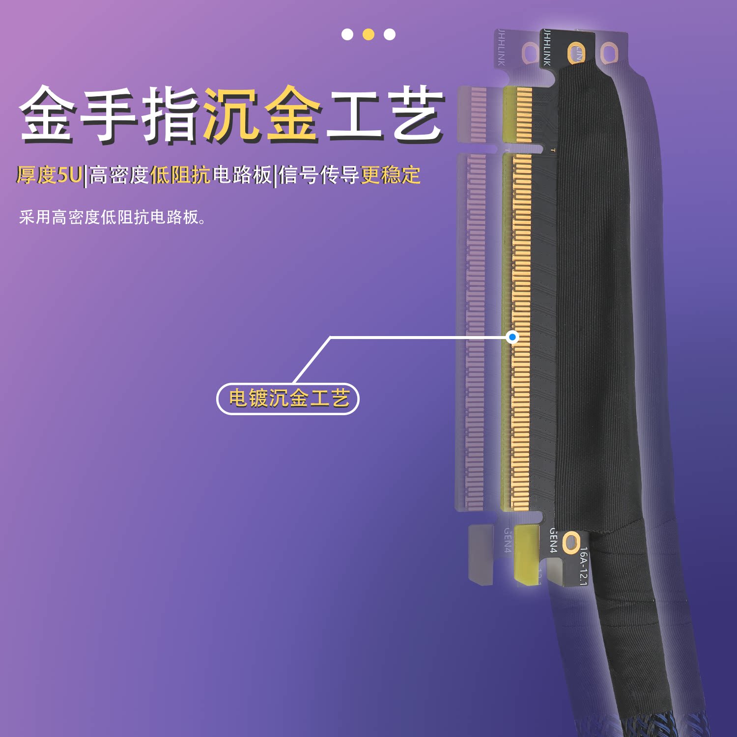 Кабель-райзер JHH-LINK PCIE 4.0 x16 30см