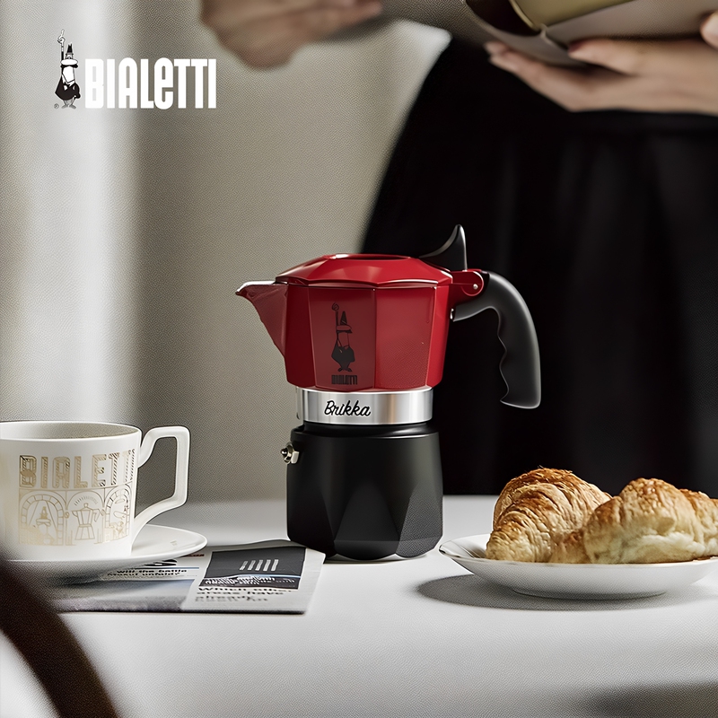 Bialetti Moka Pot Double Valve Steam Era Italian Red Double Valve Moka Pot Bialetti Moka Pot Double Valve Steam Era Italian Red Double Valve Moka Pot