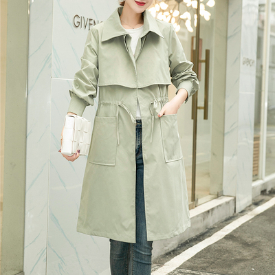 新款中长款休闲风衣女收腰显瘦外套大衣