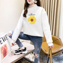 悟江南加绒加厚半高领卫衣女秋冬新款