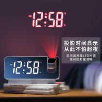 New smart luminous digital clock desktop led large screen silent projection creative multifunctional electronic alarm clock