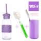 (Толстая модель) 380 мл фиолетовый+чашка набор+чашка щетка