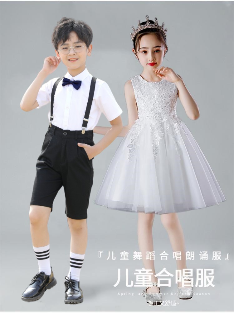 Children's white suit for early age suitable for men and women