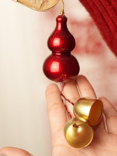 2026 Year of the Horse New Year Blessing Character Indoor Hanging Decorations for Doorways, Bamboo Woven Hangings for Spring Festival Atmosphere Setup