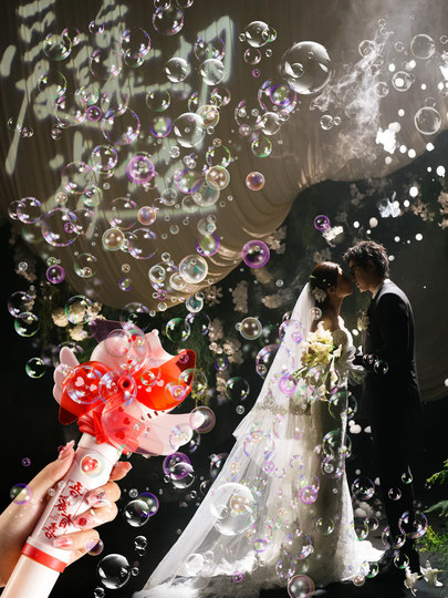 Engagement and Wedding Celebration Special Handheld Fireworks Bubble Machine, Wedding Games, Wedding Dressing Gown, Bridesmaid Photo Props