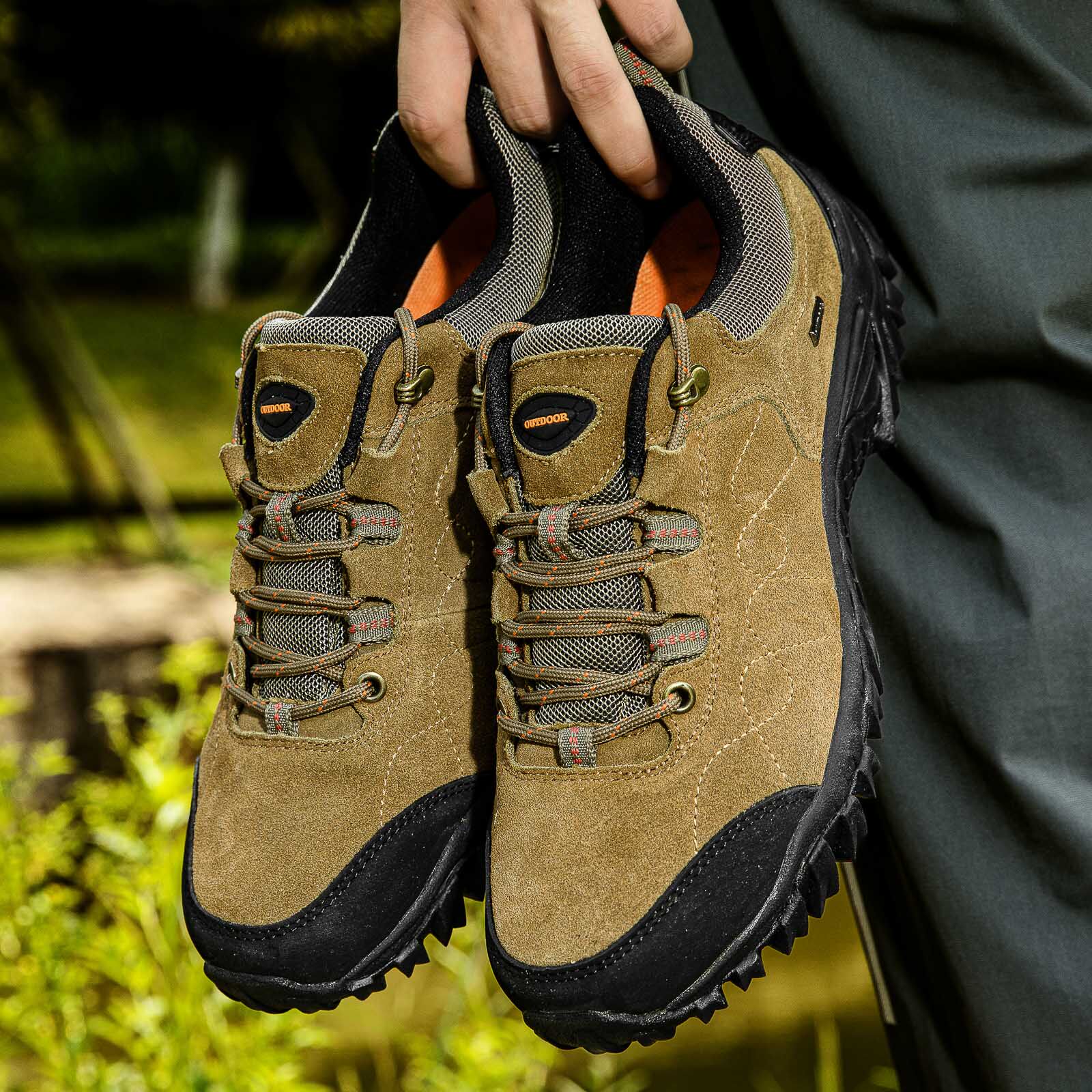 Lord Wolf Spirit Mountaineering Shoes Soft Bottom Male Outdoor Shoes Women Waterproof Non-slip Genuine Leather Wear Wear Casual Hiking Sneakers Autumn-Taobao