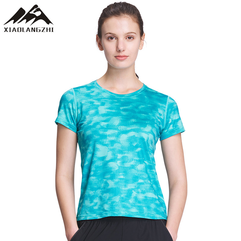 Xiaolangzhi quick-drying T-shirt short-sleeved men's 2021 summer ice silk sports T-shirt women's breathable running fitness quick-drying short-sleeved