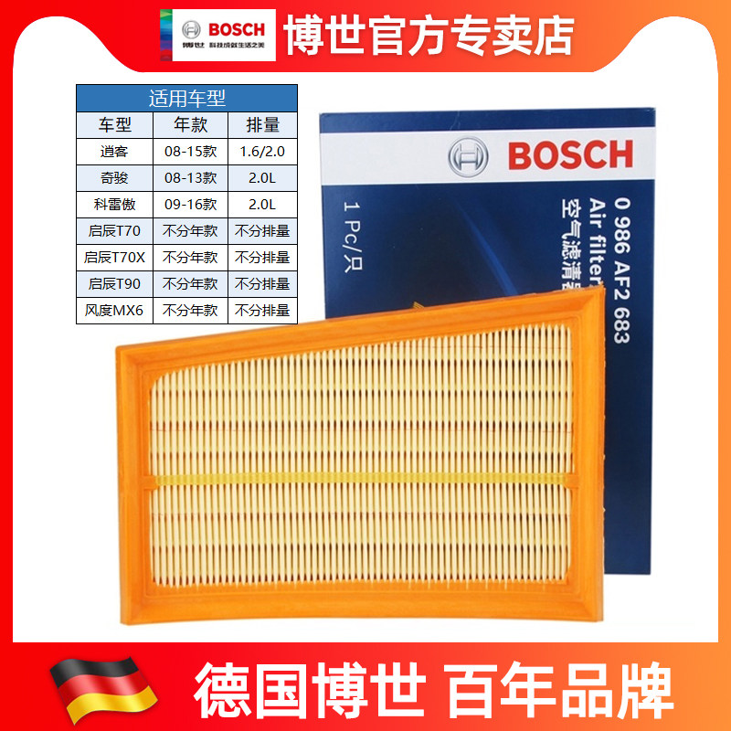 Adaptation of the Qashers air filter core Gic Jun Coe proud T90 Qichen T70 T70X Wind scale MX6 Bosch filter