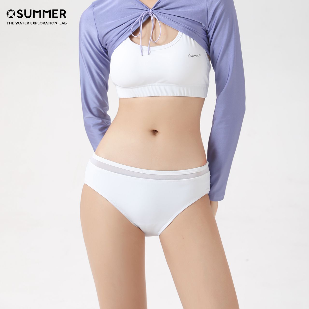 New women's sexy triangle bikini swimsuit double-layer shape-preserving diving pants split low-waist swimming trunks sports shorts