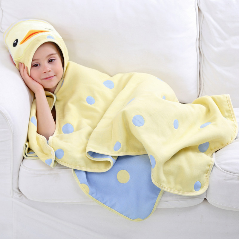Baby bath towel big child baby hooded cloak cotton newborn children gauze 2022 new cotton absorbent bathrobe