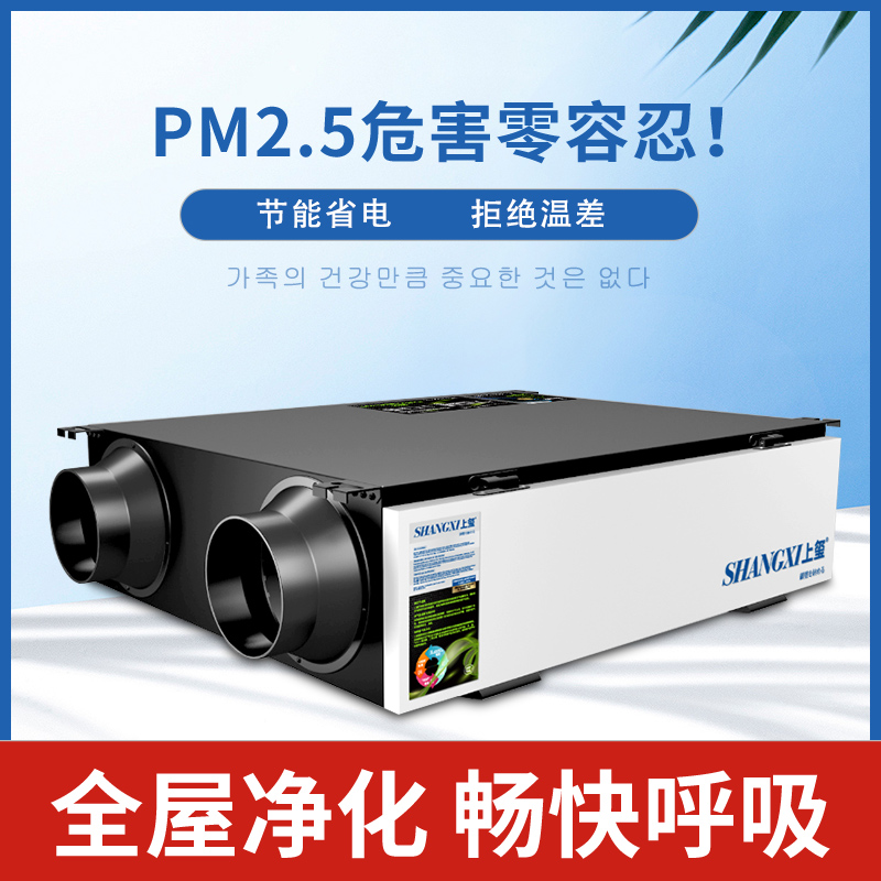 SUNXI full heat exchanger Commercial two-way flow fresh air system Household villa ventilation filtration in addition to formaldehyde