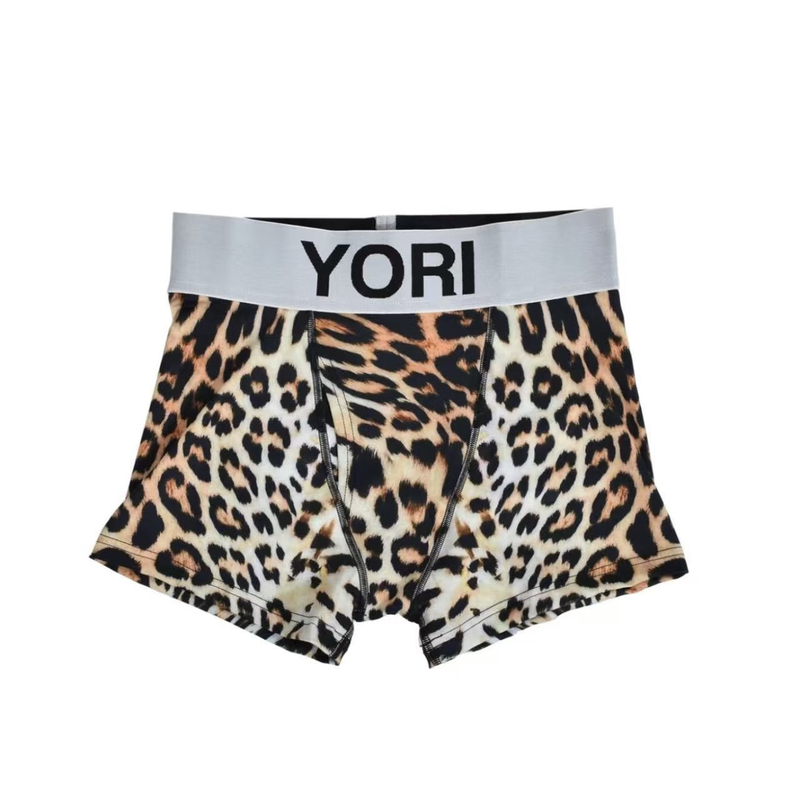 Yori Sport 25Ss Leopard Print All-Over Visual Style Sports Quick-Drying Couple's Boxer Briefs for Men and Women