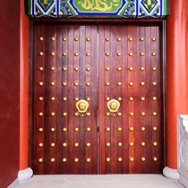 East Yang Wood Carving Chinese Imitation Ancient Solid Wood Gate Countryside Courtyard Villa Villa Retro Wall Double Open Gate Log Into House