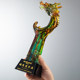 High-End Crystal Glass Trophy and Medal, New Model for the Year of the Dragon, Dragon Pillar Head, Colorful Ancient-Style Bank Insurance High-End Trophy