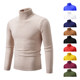 Turtleneck Sweater men's loose black autumn and winter lazy pullover knit sweater Korean style trendy men's inner base shirt
