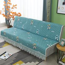 Sofa bed cover foldable non-slip four seasons universal simple small single three dual-purpose non-armrest cushion cover
