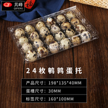 24 pieces of plastic thickened buckle quail egg tray disposable quail egg box gift box package transparent 100 pieces