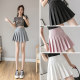 Pleated skirt short skirt women's summer 2024 new high-waist student versatile skirt women's a-line skirt plaid skirt college autumn and winter