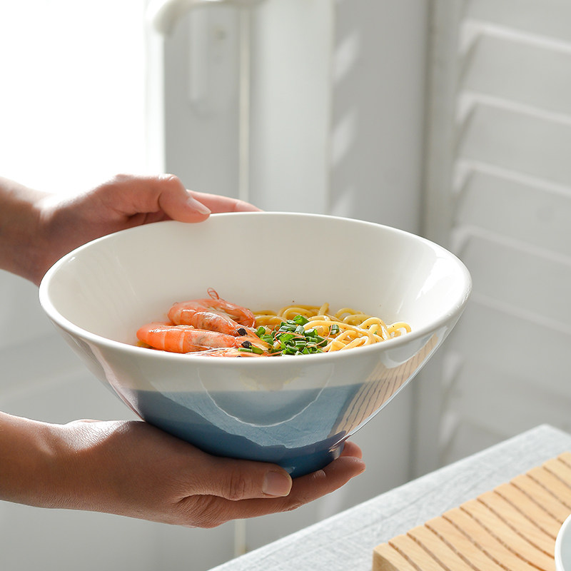 Home Foam Noodles Bowl CERAMIC BUCKET HAT BOWL CREATIVE SALAD BOWL LANOODLES BOWL RICE BOWLS RICE BOWLS CUTLERY BOWL CUTLERY DAY STYLE LARGE NOODLE BOWL