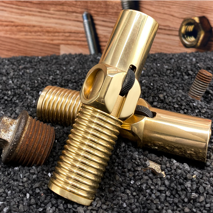American Nimrod large screw pure copper World War II kerosene lighter retro grinding wheel pipe trench antique lighter