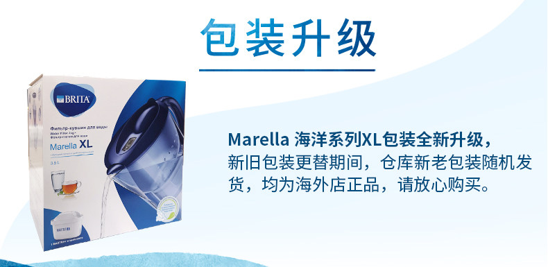 碧然德 海洋系列 Marella XL 净水壶 3.5L+13个德国原装滤芯 图1