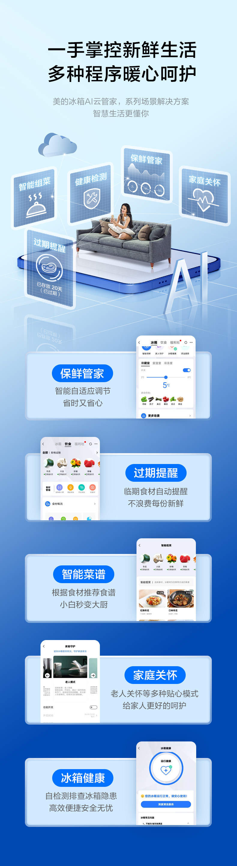 华凌 BCD-598WKPZH 单对开门冰箱 598L 蓝色 图25