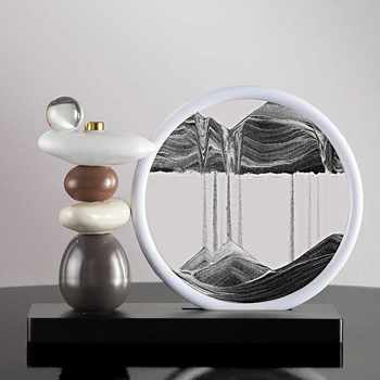 Light Luxury Ornaments, Time-Keeping Quicksand Painting Ornaments, Home Furnishings, Entrance Hall, Living Room, Tv Cabinet, Wine Cabinet, Soft Decorations