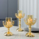Light Luxury Ornaments, High-End European-Style Golden Glass Aromatherapy Candle Holder, High-End Living Room Dining Table Romantic Candle Ornaments
