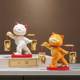Light luxury ornaments, a bucket of gold lucky cat ornaments, new Chinese style daily gold doujin home accessories, high-end housewarming gifts