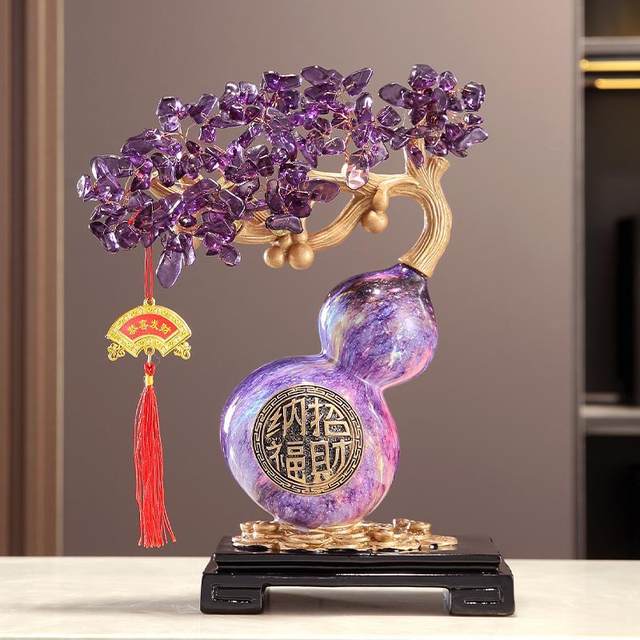 Light Luxury Ornament, Crystal Gourd, New Chinese Style, Good Luck and Prosperity Ornament, Gourd Living Room Decoration, Housewarming Gift