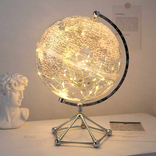 Light Luxury Ornaments, Creative Globe Ornaments, Office Desk Luminous Lighting, Home Living Room Tv Cabinet, Wine Cabinet Accessories
