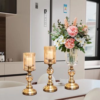 Light Luxury Ornaments, European-Style Crystal Aromatherapy Candle Holder, Retro Living Room Creative Ornaments, Dining Table, Romantic Candlelight Dinner