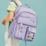 Школьный рюкзак, милая сумка через плечо со сниженной нагрузкой, в корейском стиле