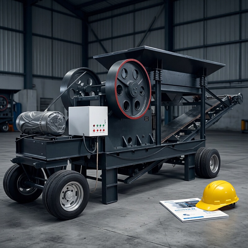Mobile Crusher, Large Jaw Crusher, Oil-Electric Dual-Use Stone Crusher, Mixing Station, Concrete Block Crusher