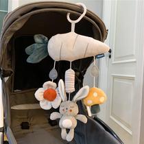 Baby stroller pendant 0-1 year old baby car safety seat bedside wind chime rattle plush toy 3-6 months