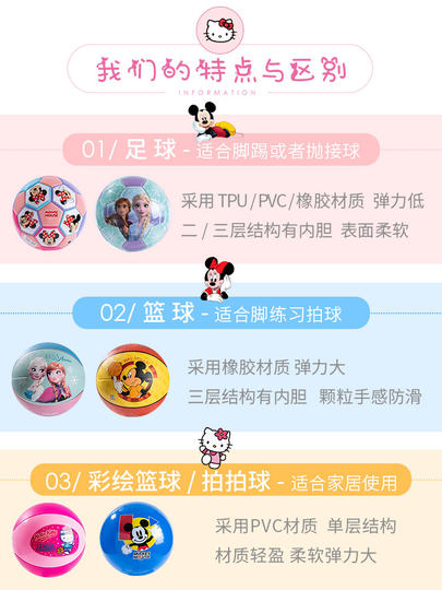 Pelota pequeña de Disney para bebé, baloncesto especial para niños de 2 años, pelota de fútbol infantil de 1 año, juguetes de un año de edad 3