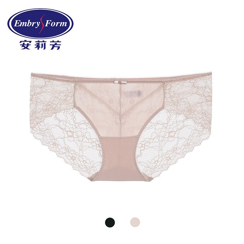Embry Ladies Cotton Bottom Crotch Panties Sexy Transparent Lace Low Waist Briefs E16571 Counter