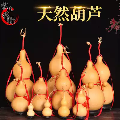 Natural big gourd ornaments Feng Shui true gourd ornaments Living room entrance gourd pendulum pendant Wen play small gourd pendant