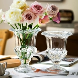 Высококачественная ретро-креативная ваза с тиснением, прозрачное стекло, цветочная композиция в стиле ins, цветочная гостиная, свет, роскошное украшение стола